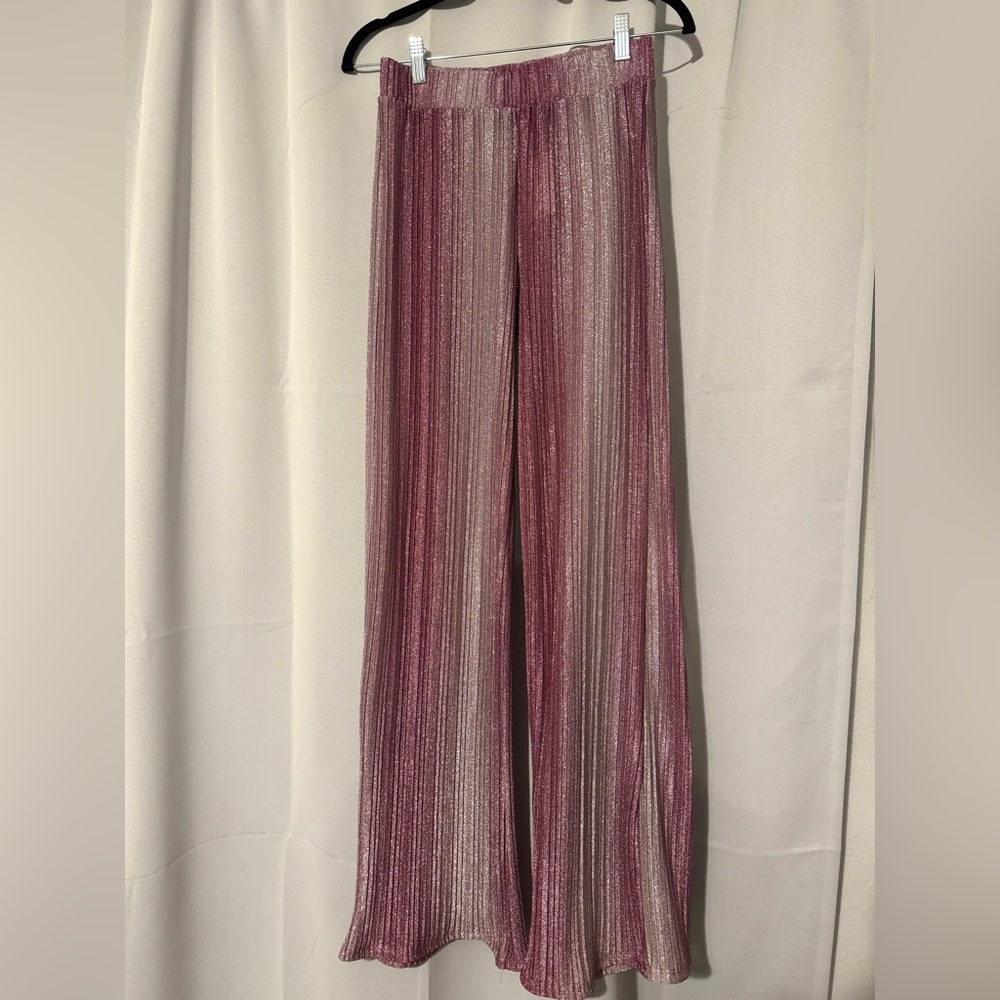 Metallic Knit Gradient Pants